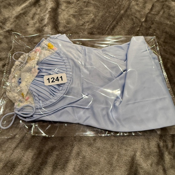 New! For Love and Lemons Paloma Satin Slip Dress blue 31241 - Picture 16 of 16